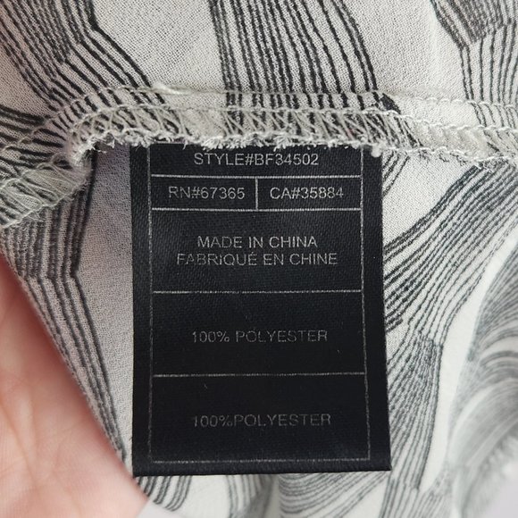 BB Dakota Geometric Print Sheer Tunic Tank Top sz M - Picture 6 of 7